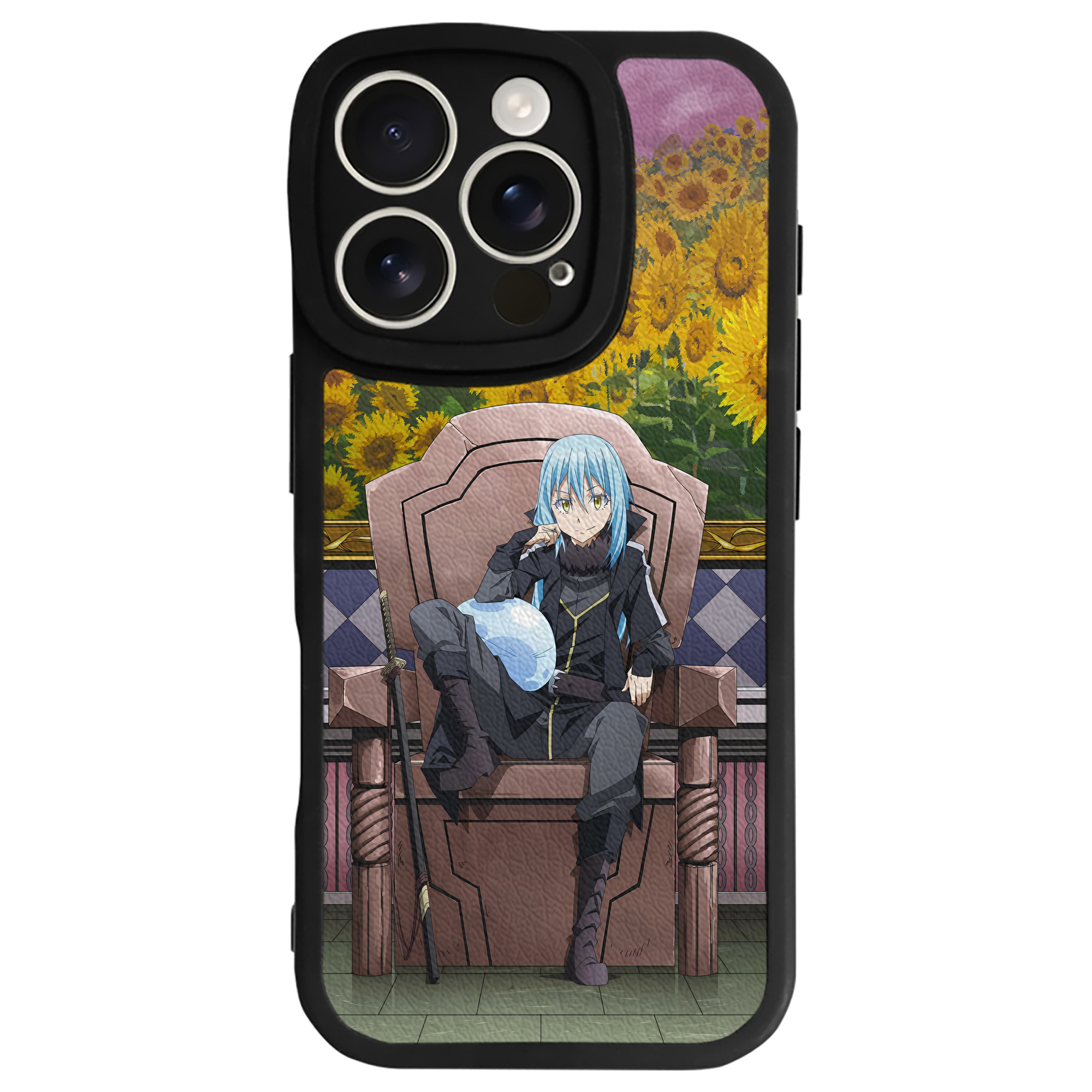 （画像用） 転スラ Regarding Reincarnated to Slime 【iPhone 16シリーズ対応】シリコンスマホケース（レザー調） 材質：シリコン